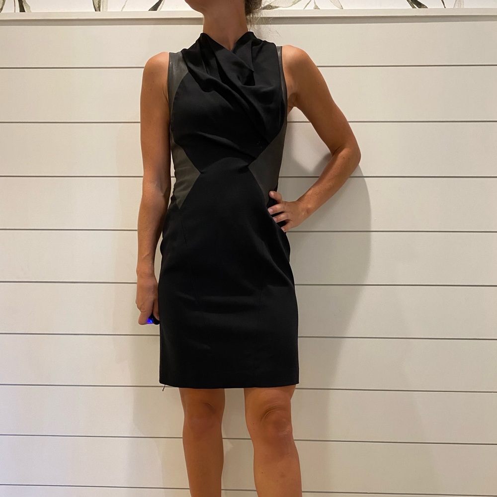 5/$30 Helmut Lang Black Cowl Neck Dress